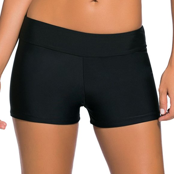 Unbranded Other - Black Wide Waistband Swimsuit Bottom Shorts